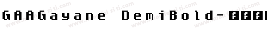 GAAGayane DemiBold字体转换